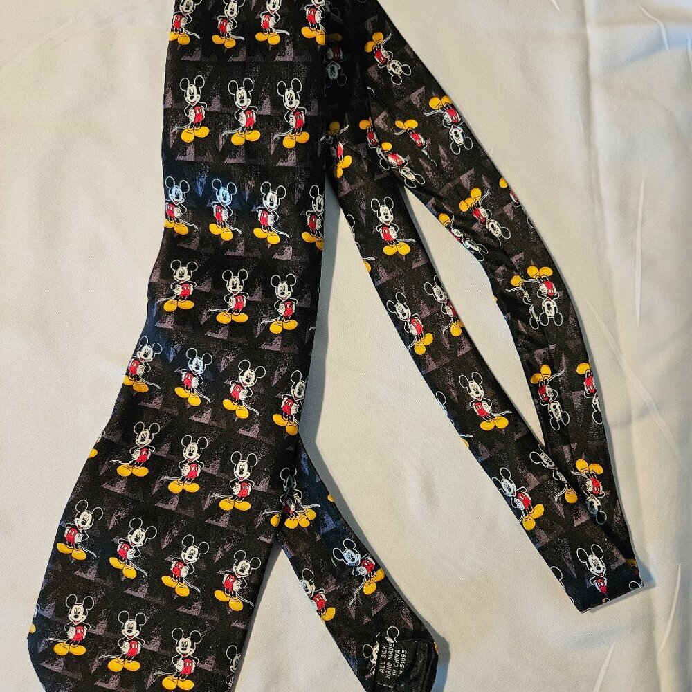 Mickey Unlimited Mickey Mouse‎ Print Silk Tie
